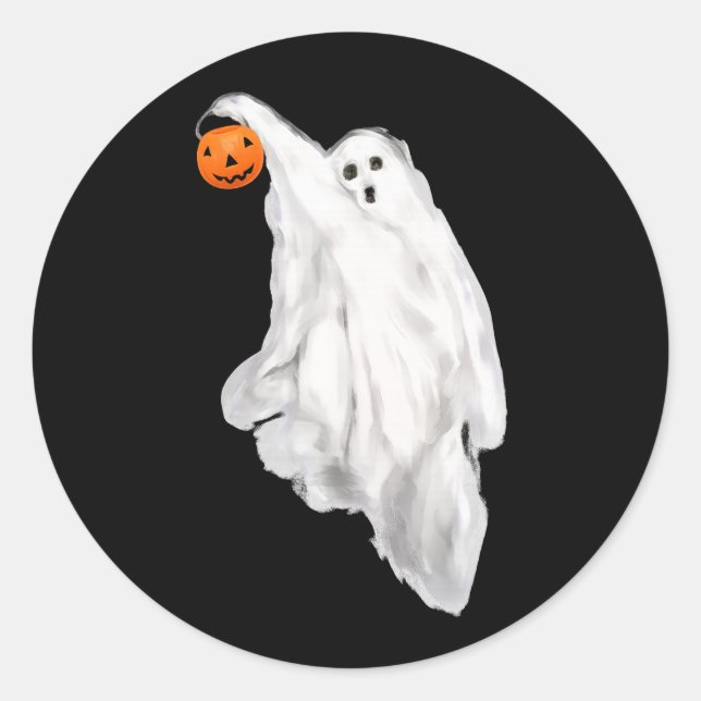 Adesivo Engraçado Adulto Halloween Hilariar Fantasma (Frente)