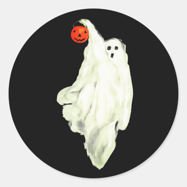 Adesivo Engraçado Adulto Halloween Hilariar Fantasma (Frente)