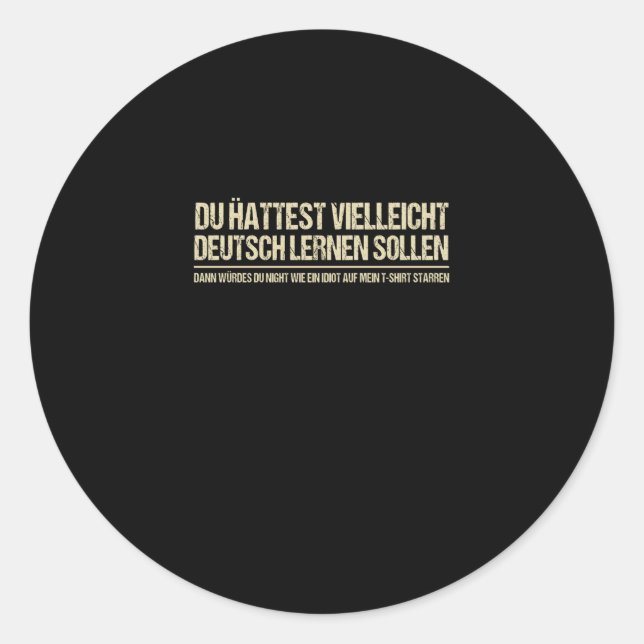 Adesivo engraçado alemão dizendo (Frente)