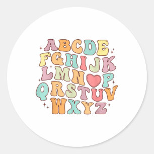 Adesivo Engraçado Alfabeto Abcs Cute Love Professor Valent