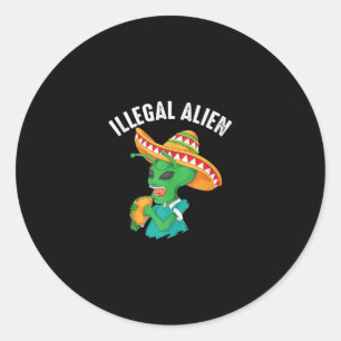 Adesivo Engraçado Alienígena ilegal, Legal Comida de Taco 