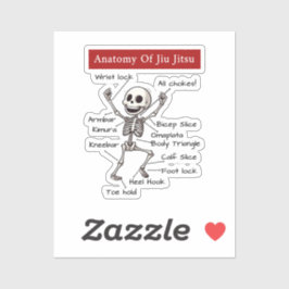 Adesivo Engraçado Anatomia Da Técnica De Submissões Jiu Ji
