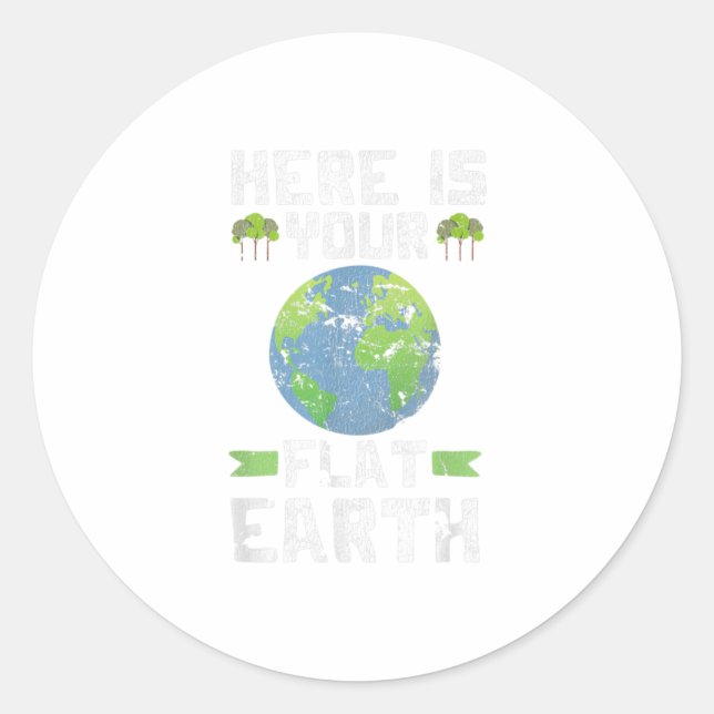 Adesivo Engraçado Anti-Terra Plana (Frente)
