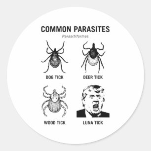 Adesivo Engraçado Anti-Trump Comum Parasita Luna Tick