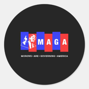 Adesivo Engraçado Anti Trump Morons governa a América