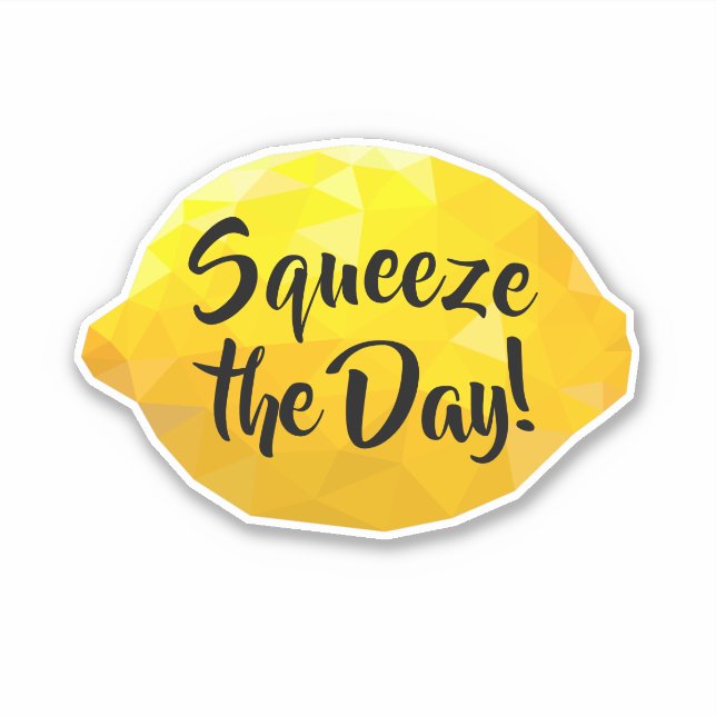 Adesivo Engraçado apertar o guião do dia com limão 3D (Frente)