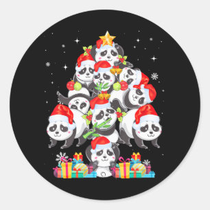 Adesivo Engraçado Árvore de Natal Panda Pet Panda Lover