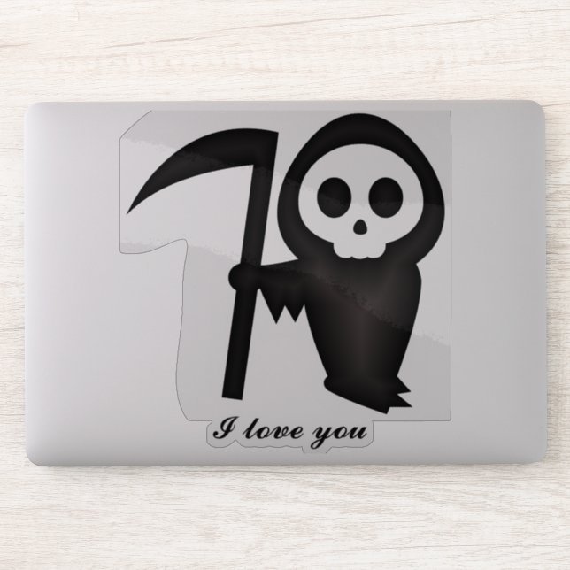 Adesivo engraçado assustador (Computador)