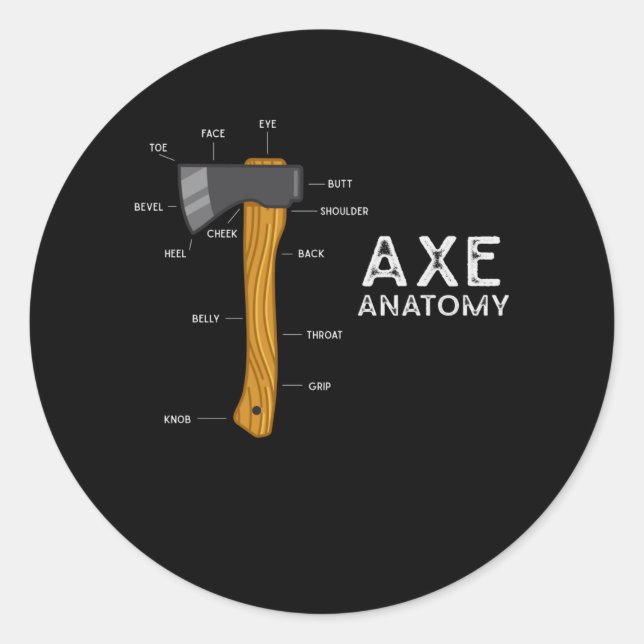 Adesivo Engraçado Ax Humor Hatchet Ax Theling (Frente)