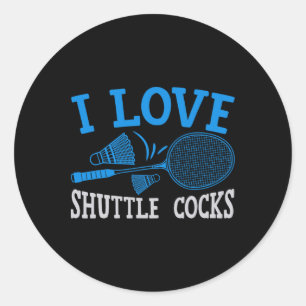 Adesivo Engraçado Badminton Humor Smash Shuttle Birdie Esp