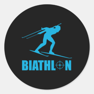 Adesivo Engraçado Biatlo Alvo Esportivo Biatletas Fotograf