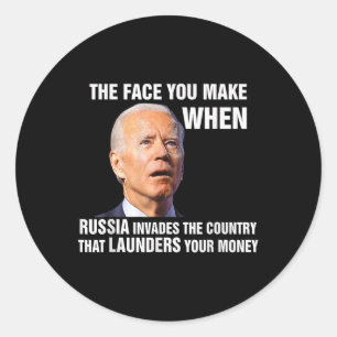 Adesivo Engraçado Biden Que Você Faz Quando A Rússia Invad