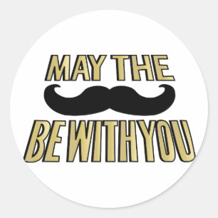 Adesivo Engraçado bigode- Que o bigode esteja com você