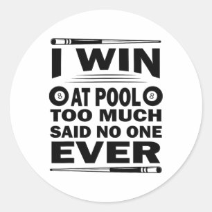 Adesivo Engraçado Billiard Piscina Jogadores Billiard Eu G