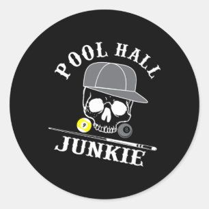 Adesivo Engraçado Billiards Piscina Hall Junkie Para Jogad