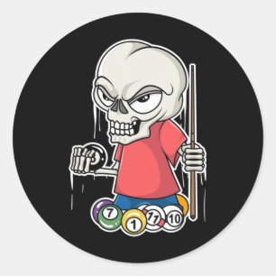 Adesivo Engraçado Billiards Skull I Snooker Piscina Player