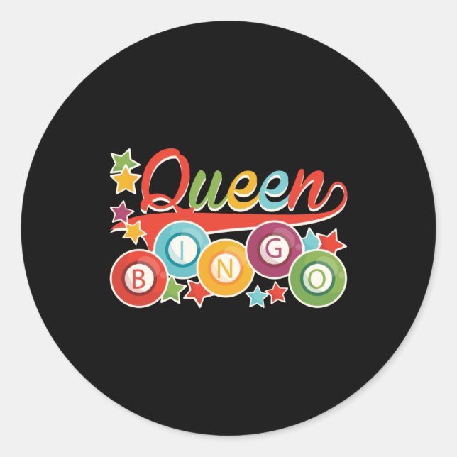Adesivo Engraçado Bingo Girl Bingo Balls Queen (Frente)