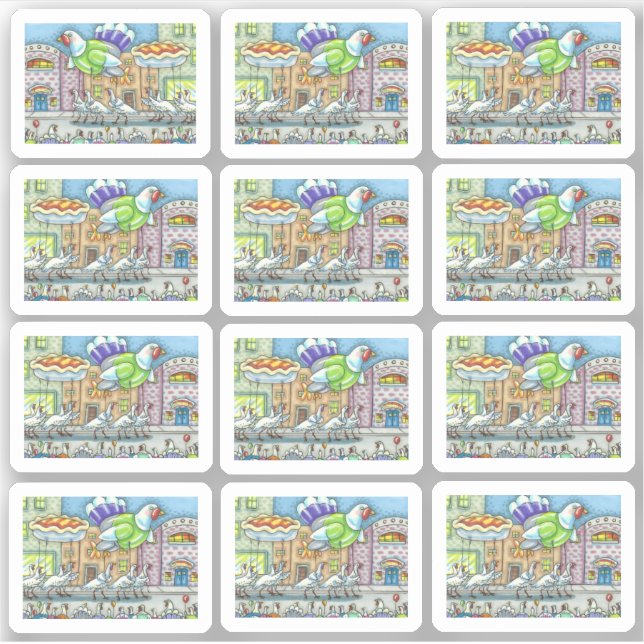 ADESIVO ENGRAÇADO BOLÃO TURQUIA DO DIA DE AGRADECIMENTO (Frente)