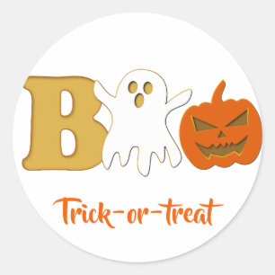 Adesivo Engraçado Boo Halloween Sticker