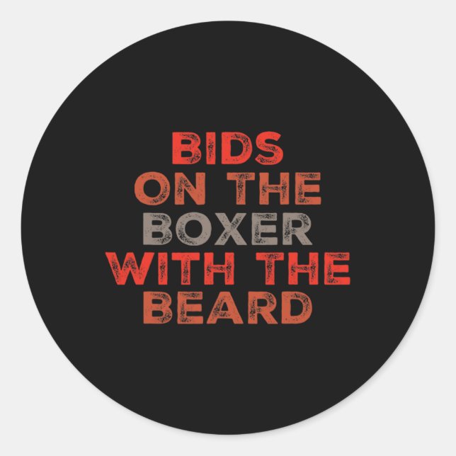 Adesivo Engraçado Boxing Enuncia Bids No Boxer Com (Frente)