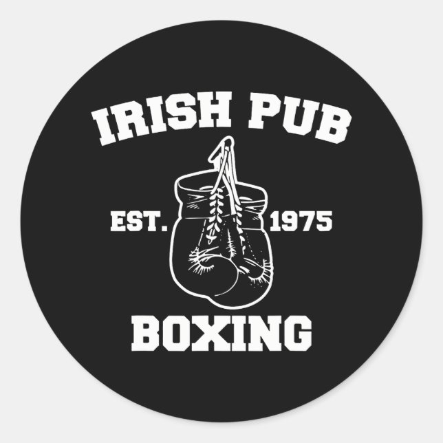 Adesivo Engraçado Boxing Irish Pub Sport Feliz Saint Patri (Frente)