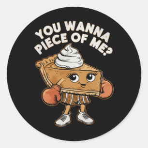 Adesivo Engraçado Boxing Pumpkin Pie Você Quer Pi