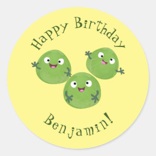 Adesivo Engraçado Bruxelas brota caricatura de legumes