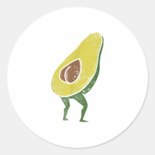 Adesivo Engraçado Bumbum Avocado Seed Vegan Guacamole