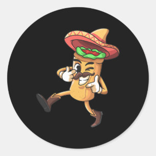 Adesivo Engraçado Burrito Mexicano Cinco De Mayo Fiesta Co