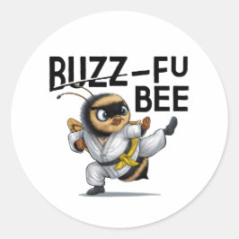 Adesivo Engraçado Buzz-Fu Bee Artes Marciais