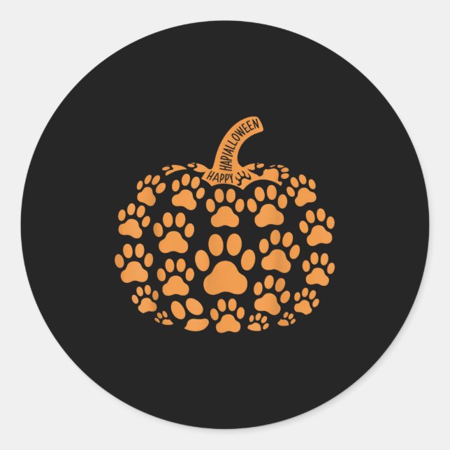 Adesivo Engraçado Cachorro De Pumpkin No Halloween Para Ho (Frente)