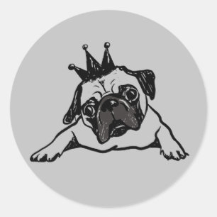Adesivo Engraçado Cachorro Rei