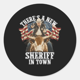 Adesivo Engraçado Camisa Camisa Cowboy Trump Merchandise B