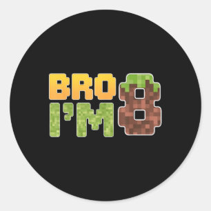 Adesivo Engraçado Camisa De Aniversário Bro Im 8 Vídeo De