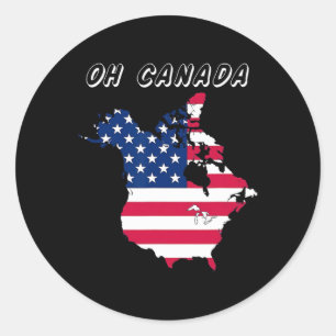 Adesivo Engraçado, Canadá Engraçado Mapa Dos Eua