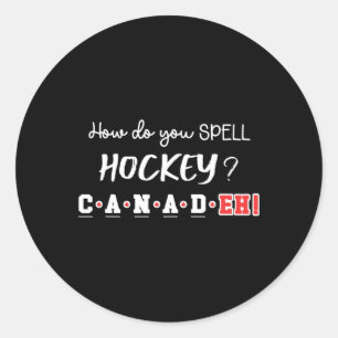 Adesivo Engraçado Canadá Hockey Eh Ortografia Canadense