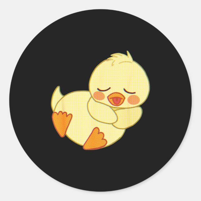 Adesivo Engraçado Cansado Como Pato Eu Amo Adoráveis Patin (Frente)