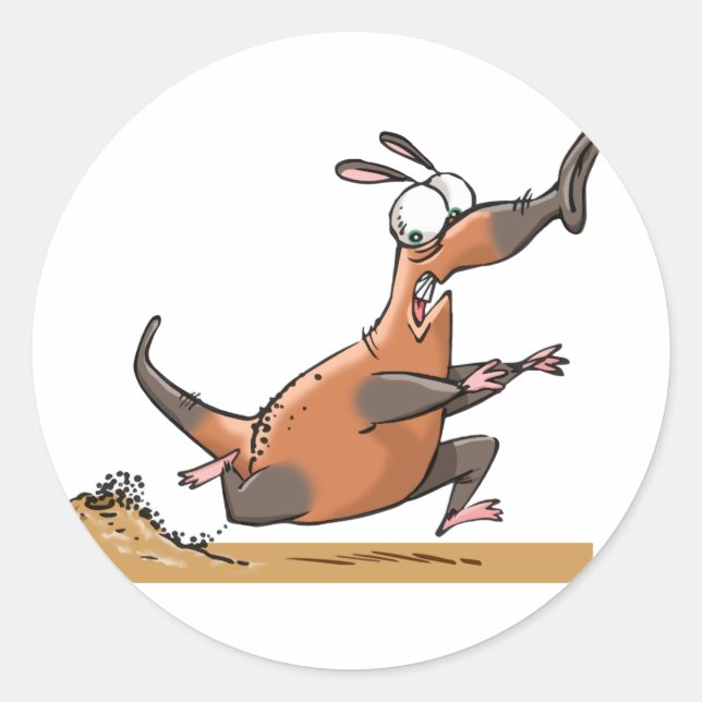 Adesivo Engraçado Cartoon De Ateador Quirky Running Animal (Frente)