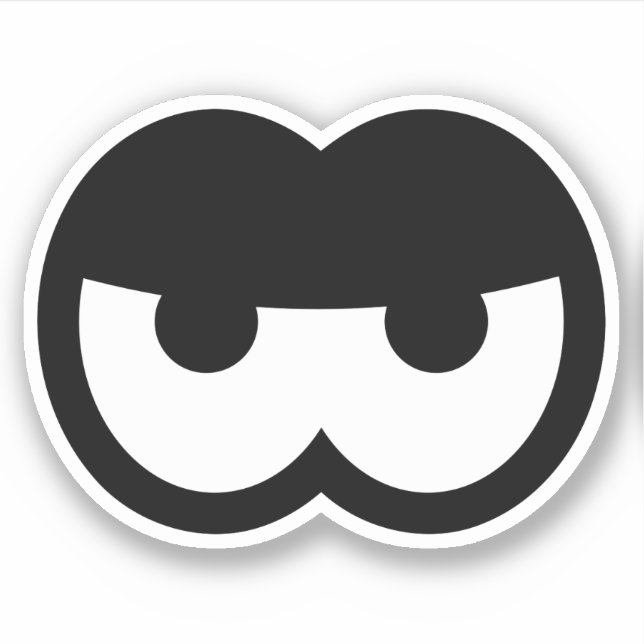 Adesivo Engraçado Cartoon Zangado Vinil (Frente)