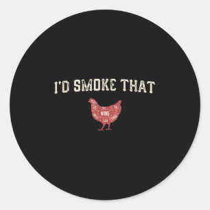 Adesivo Engraçado Chicken Graphic Women Men Meat Smok