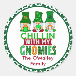 Adesivo Engraçado Chillin com meu Dia de São Patrício de G