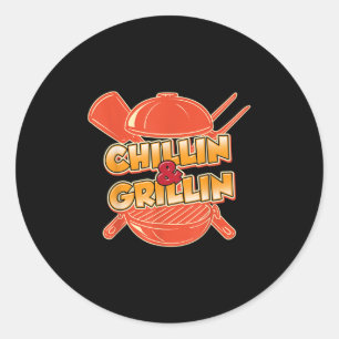 Adesivo Engraçado Chillin E Grillin Grieling Meat Brisket