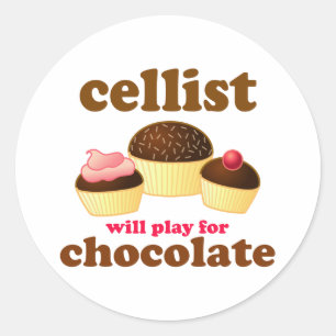 Adesivo Engraçado Chocolate Cello Sticker
