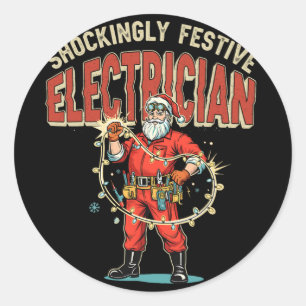 Adesivo Engraçado Choque Festivo Eletricista Vintage Chris