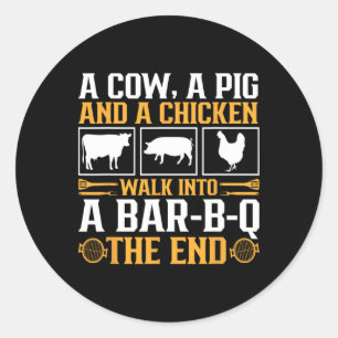 Adesivo Engraçado Churrasco de Piada de Churrasco Rbecue L
