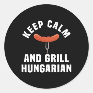 Adesivo Engraçado Churrasco de salsicha húngaro, humor cit