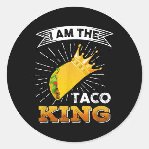 Adesivo Engraçado Cinco De Mayo Comida Eu Sou O Taco King