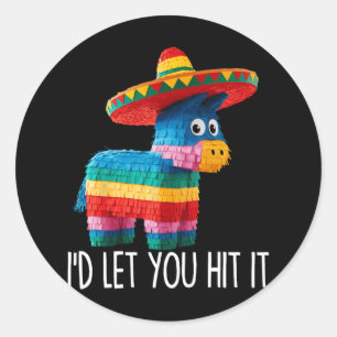 Adesivo Engraçado Cinco De Mayo Funny Pinata Sombrero Hat 