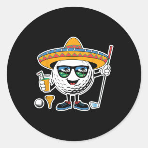 Adesivo Engraçado Cinco De Mayo Golf Byll Com Sombrero Mar