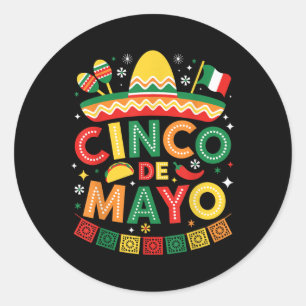 Adesivo Engraçado Cinco De Mayo Mexicano Sombrero Hábitos 